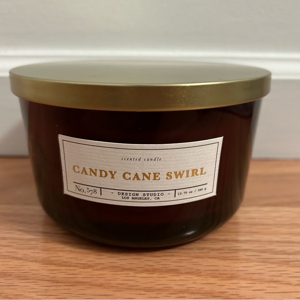 Candy Cane Swirl three wick candle 13.75oz
